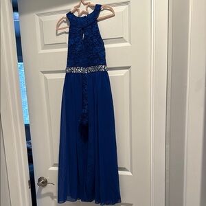 Kids 8, Xhilaration Formal Dress - Royal Blue with Silver Accents, Never Worn
